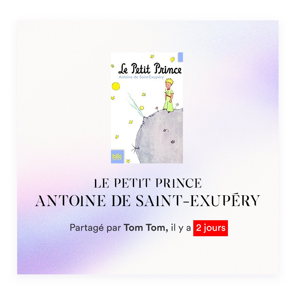 Ellip_App's tweet photo. Petit partage de lecture du livre du Petit Prince aux éditions @Folio_livres . N'hésitez pas à suivre Ellip :https://t.co/S9BL8SjcsK https://t.co/lUpVTvlh4s