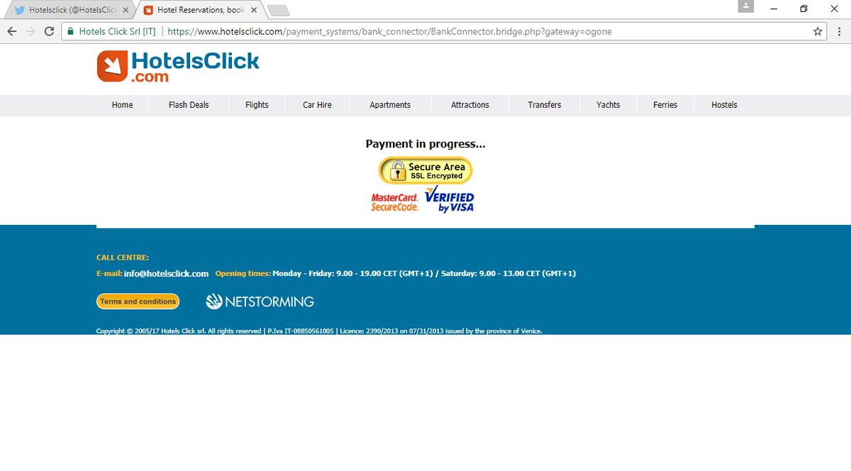 OffHotels's tweet photo. @HotelsClick But how do clients pay you @HotelsClick? A frozen page after entering credit card data... seriously? https://t.co/wgAktxjtAG