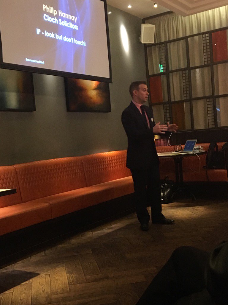 muirslicer's tweet photo. Was great hearing what @Philip_Hannay had to say about Intellectual Property this morning #knowhow #showhow https://t.co/r2z4Stor6o