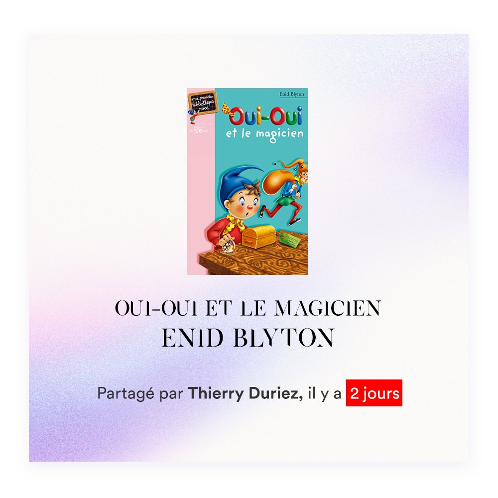 Ellip_App's tweet photo. Et si vous nous partagiez aussi vos livres d'enfance comme le livre de @BlytonOfficial #Ellip #Ellippartage https://t.co/30IGBJ6CI2