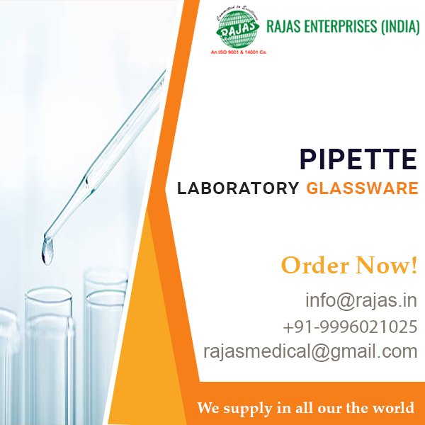 rajas_enterpris's tweet photo. Our pipettes are manufactured using chip-resistant glass for safe use. #ScientificGlassware #PipetteGraduated #PipettedVoulmetric https://t.co/H33CyC3l9b