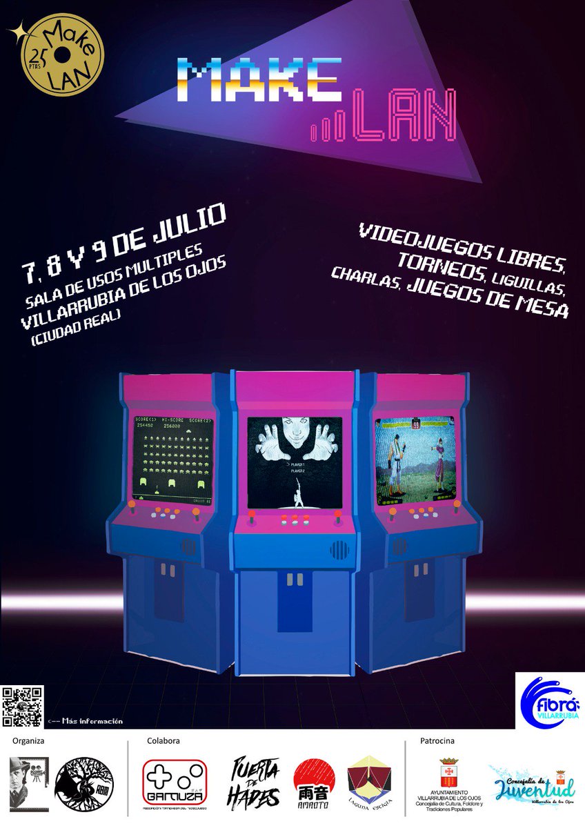 JuventudVbia's tweet photo. 💻🕹️#MakeLan Party en #VillarrubiadelosOjos este fin de semana❕ 🔵Con @rubeumorg y #BogartCineClub Más info 👉https://t.co/yFqoiDF9qY https://t.co/Pv4WmLqltM