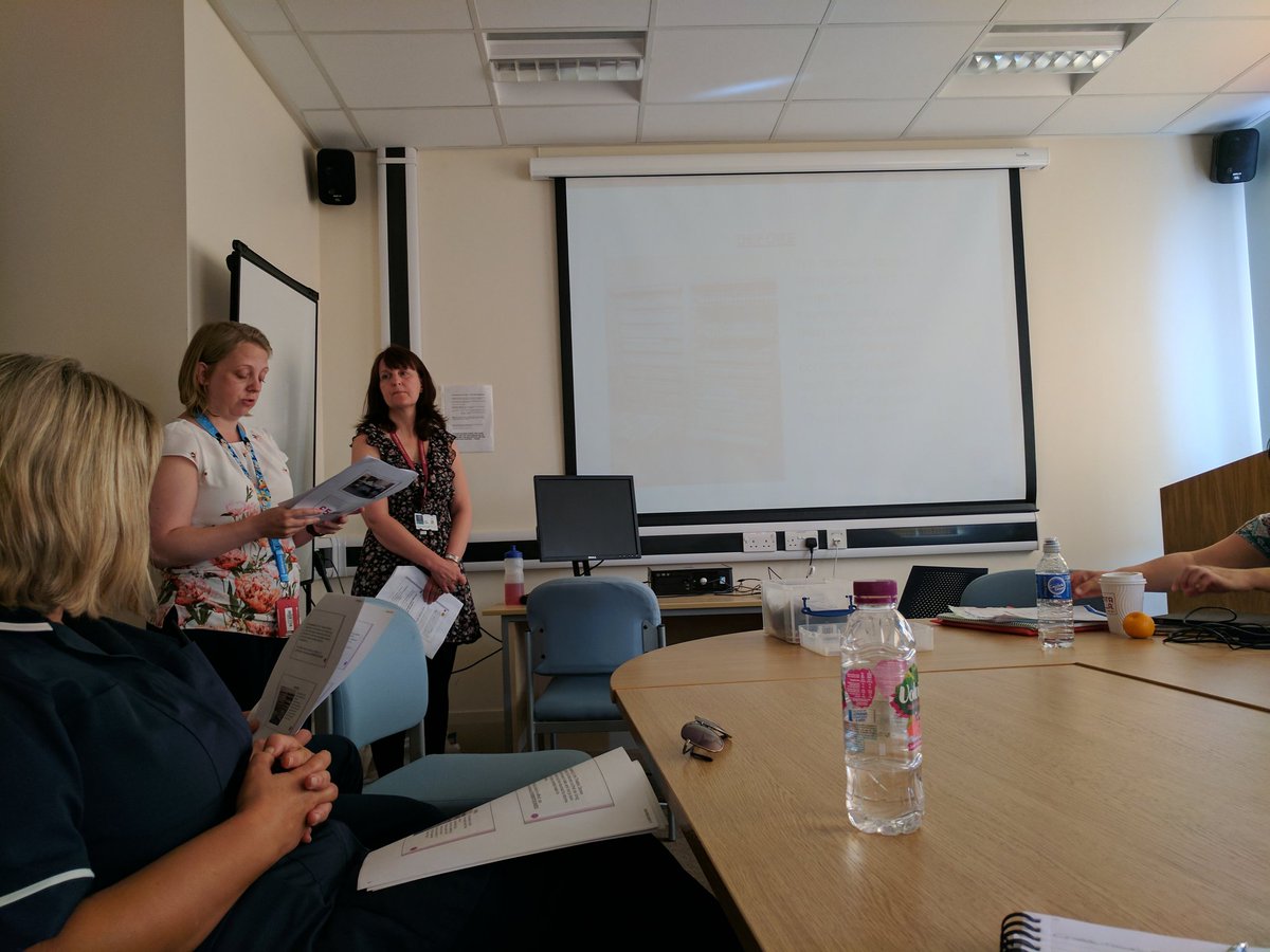NUHpaedstheatre's tweet photo. Fab presentation on Paed consumables money saving project at the band 7 xtown by our two superb SW's @JayneH76 @JaneSquire1 @NuhTheatres https://t.co/IFJFQ8KPaK