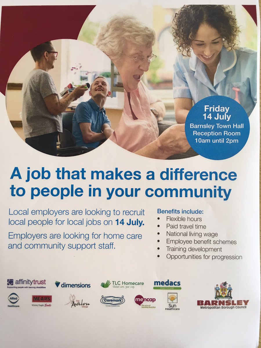 fletchface's tweet photo. Recruiting support workers for @mencap_charity see attached for open days if you're interested #mencap #support #jobs #barnsley https://t.co/rRJhkGdgHh