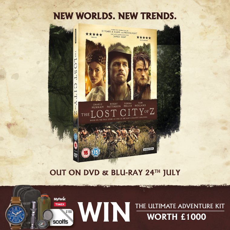 moviecomps's tweet photo. @TheLostCityOfZ DVD out July 24 #win #prizes #Enter https://t.co/FQHPR8yvFB #competition #giveaway #newmovie #moviebuff #thursdaymotivation https://t.co/lVRGI1UKSA