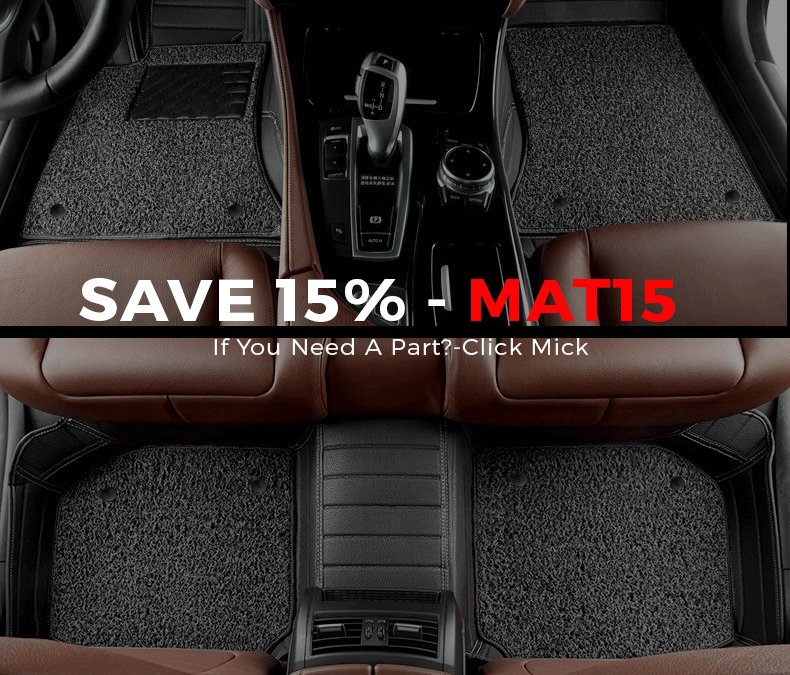 MicksGarage's tweet photo. For the #Month of July we you can #Save on new #Carmats using #Code Mat15 at @MicksGarage  #ClickMick #MicksGarage https://t.co/fOh4thveJL