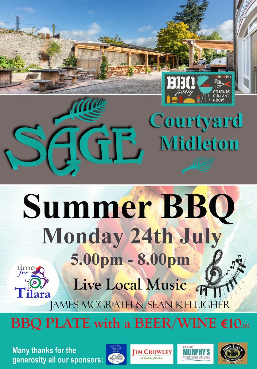 Would love to see everyone on the day to support this cause !
€10 for food ,drink &amp; music