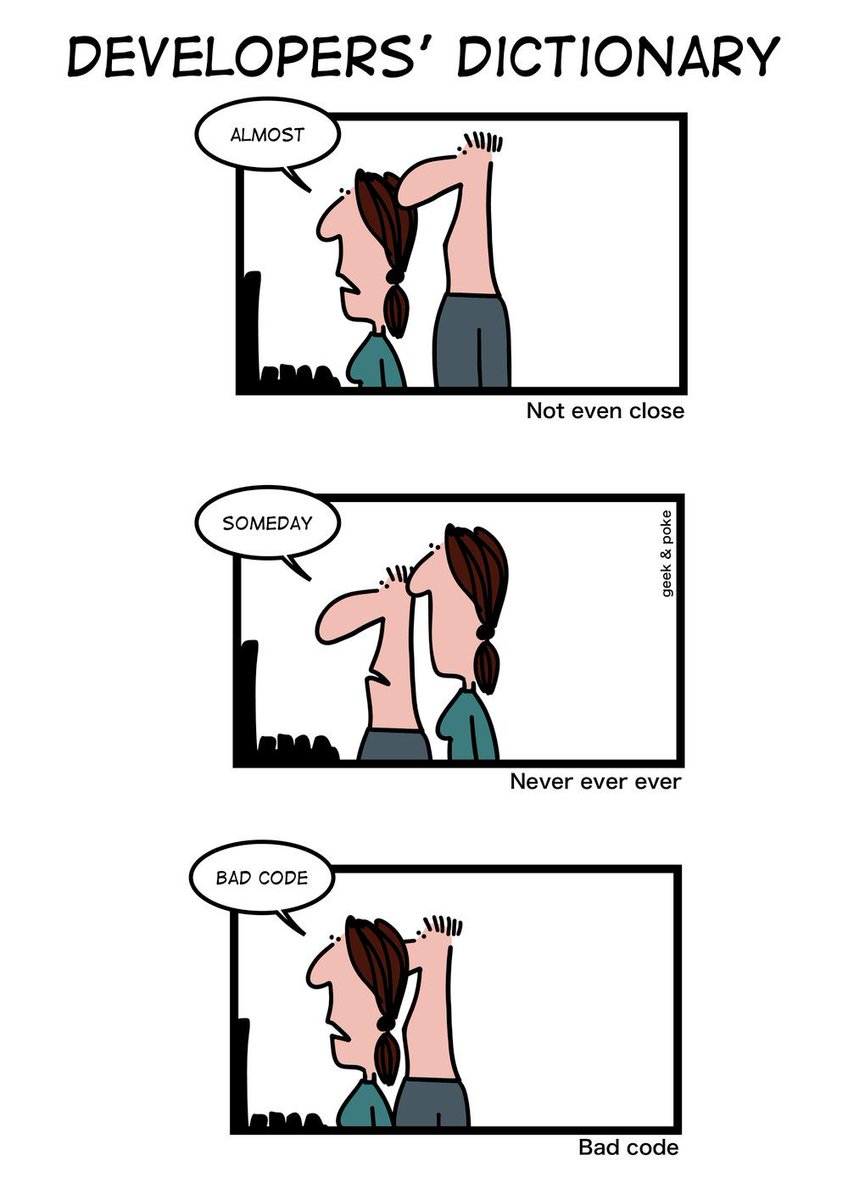 codechef's tweet photo. Developer's dictionary is limited to three words. #ProgrammersHumor #ProgrammersDictionary
#CodeChef
via: https://t.co/iffZOrLGMY https://t.co/5PnViWq7gU