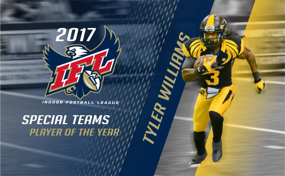 WFNighthawks's tweet photo. After setting a new IFL record with 2,554 all-purpose yards, @Ty_FAFDaRoo has been named the 2017 Special Teams Player of the Year! https://t.co/D1R75xaa5q