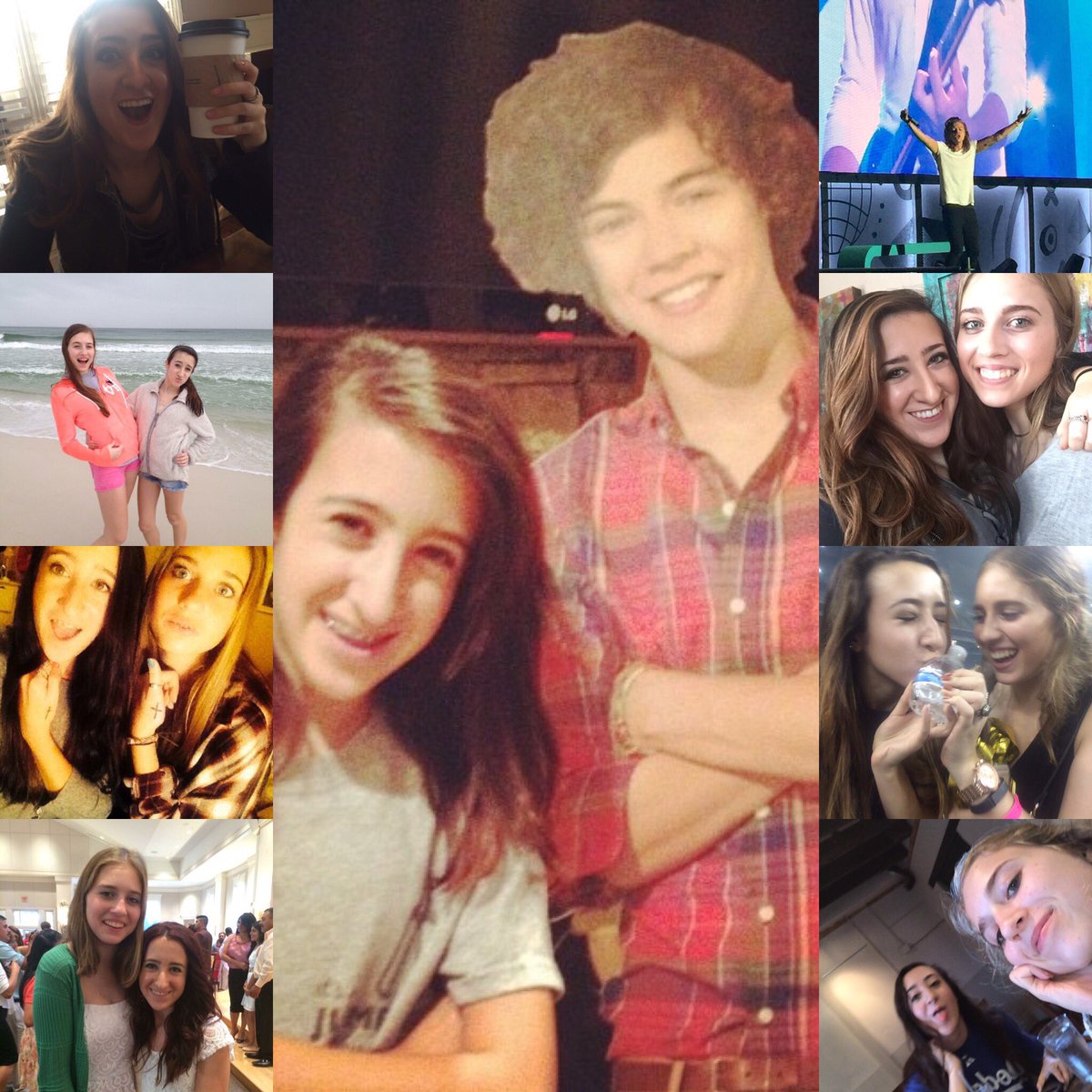 Harden20Sarah's tweet photo. Happy birthday to my bestie I hope you have the best day ever and hope you cringe as much as I do looking at these photos !! I love u💕 https://t.co/B0khdFadvx
