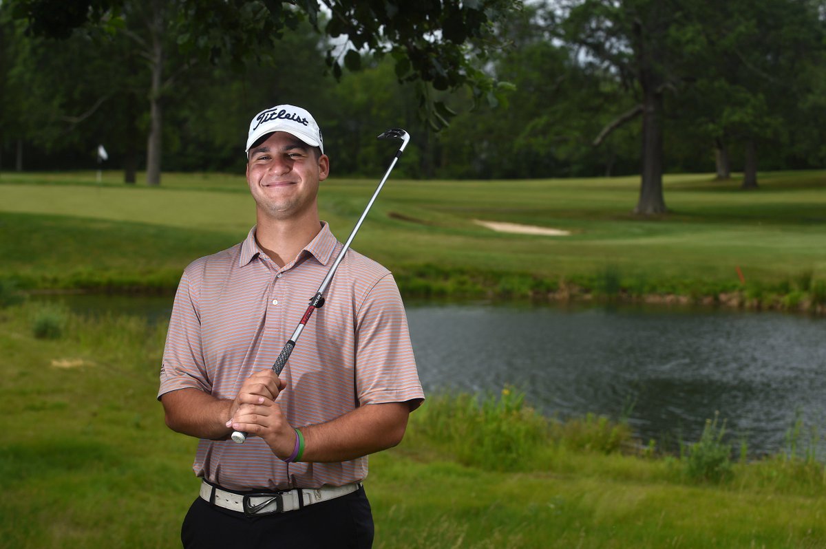 CTVarsity's tweet photo. Our #AllCourant boys #ctgolf POY - @WHSteams A.J. Sanzaro - Won D2 and CCC titles ... Congratulations! https://t.co/3bwGD5NRJY https://t.co/9SMqYCbWco