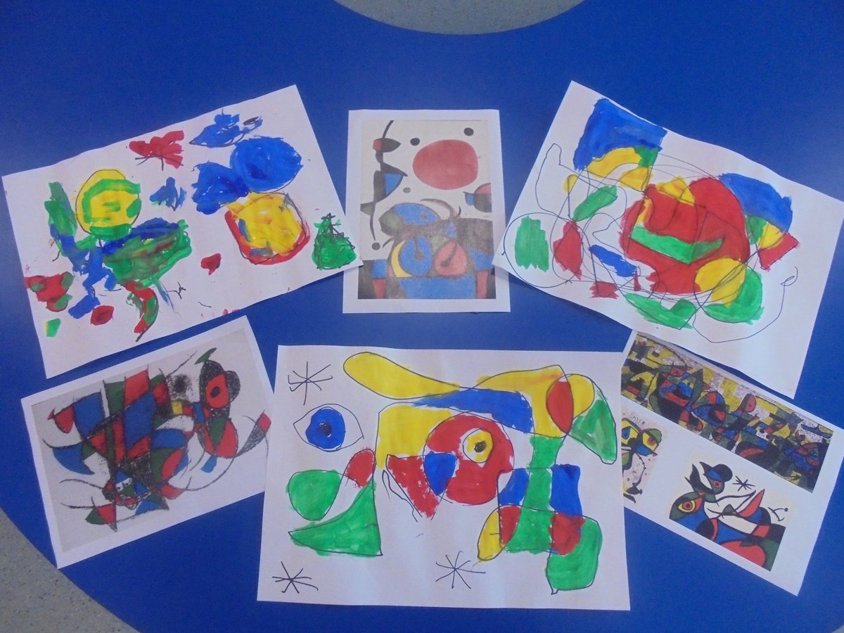 DiamondClassP4's tweet photo. Topic Countries; This week it is Spain. The children took inspiration from Spanish painter Miro. #grangemcr https://t.co/C6ru3KdTOG