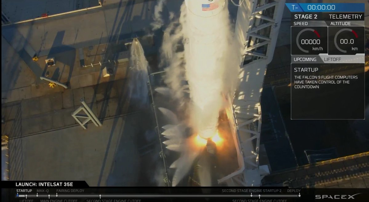 wakka44's tweet photo. Belle prise de vue de la #Falcon9 #Intelsat35e @SpaceX (via @NASASpaceflight) https://t.co/qIbD1v1kgR
