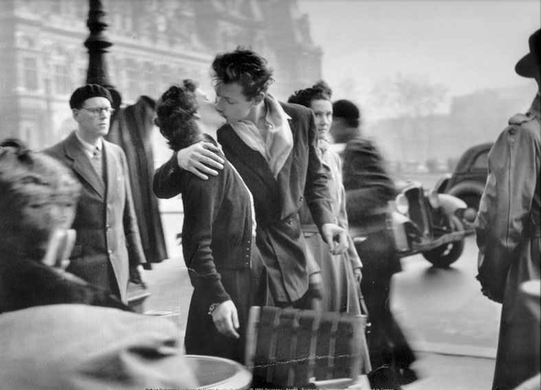 HistoiredeFr's tweet image. Robert Doisneau #journeeinternationaledubaiser