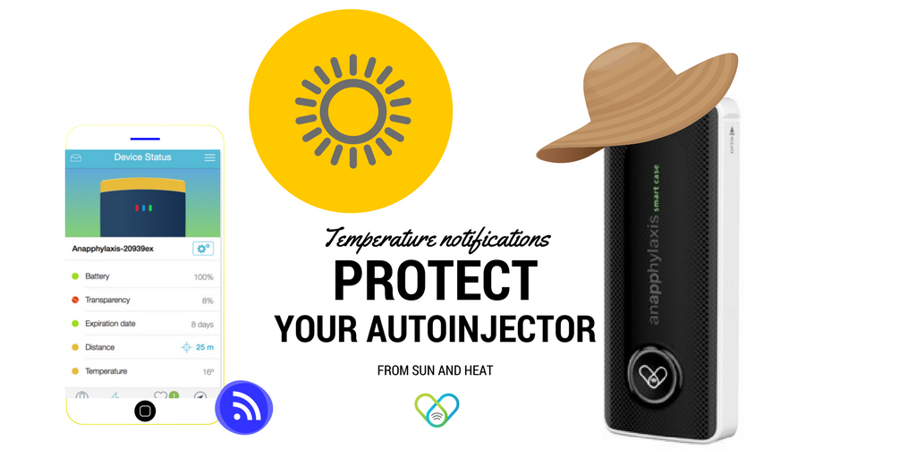 anapphylaxis's tweet image. Remember to protect your #epinephrine autoinjector from sun and heat!! Anapphylaxis notifies when temperature is out of range! #allergies