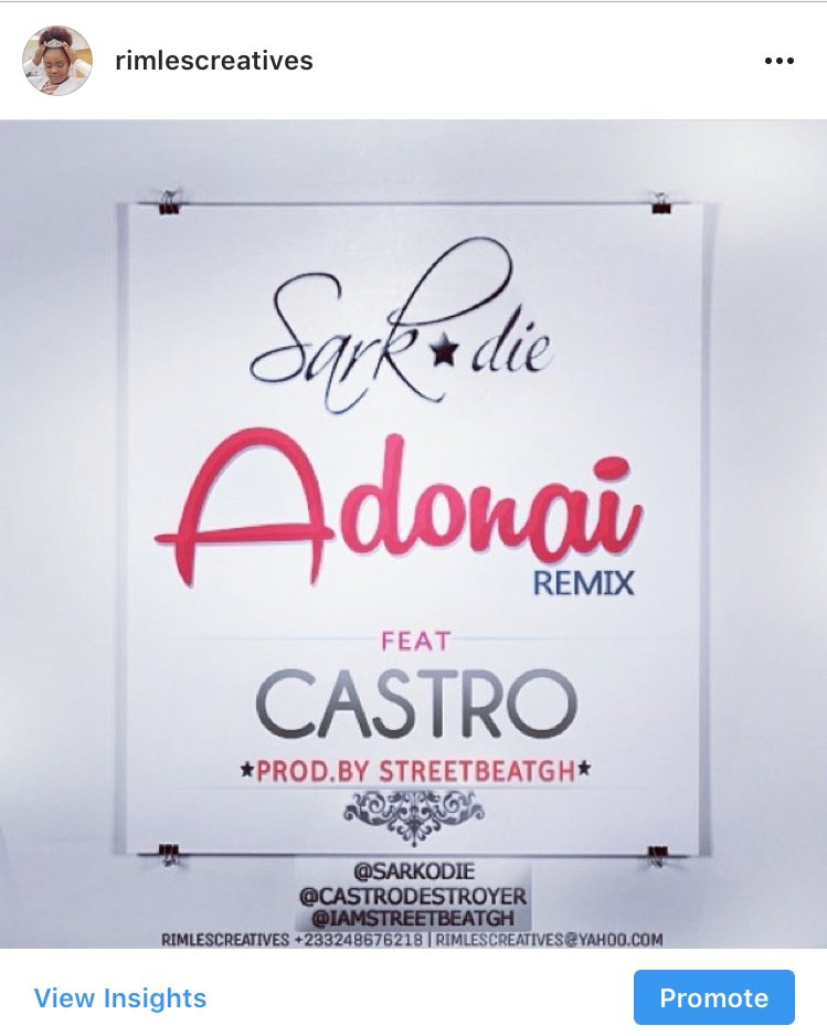 Sarkodie ft Castro - Adonai (Produced By Streetbeats) Artwork By @rimlescreatives