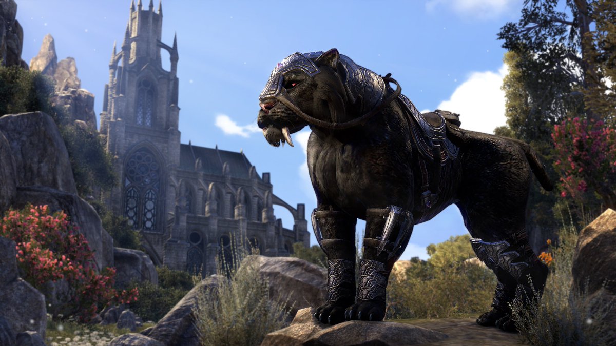 TESOnline's tweet photo. Don’t miss out on the new costume, mount, personality, and hairstyle available in the #ESO Crown Store now until July 10 at 10AM EDT! https://t.co/77UUX7XZFQ