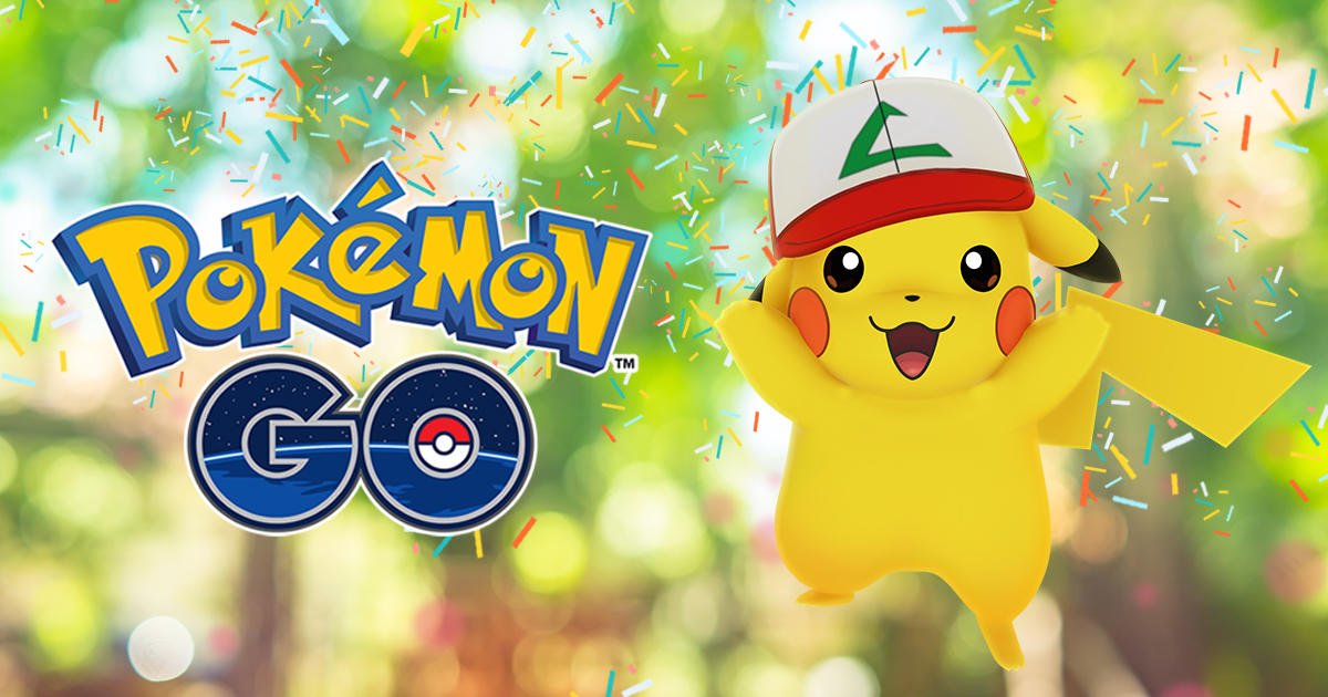PokemonGOfr's tweet photo. Fêtez l’anniversaire de Pokémon GO en attrapant un Pikachu qui porte la casquette de Sacha, de la série animée ! https://t.co/9qvH07TYb4 https://t.co/wWTPvN0qxq