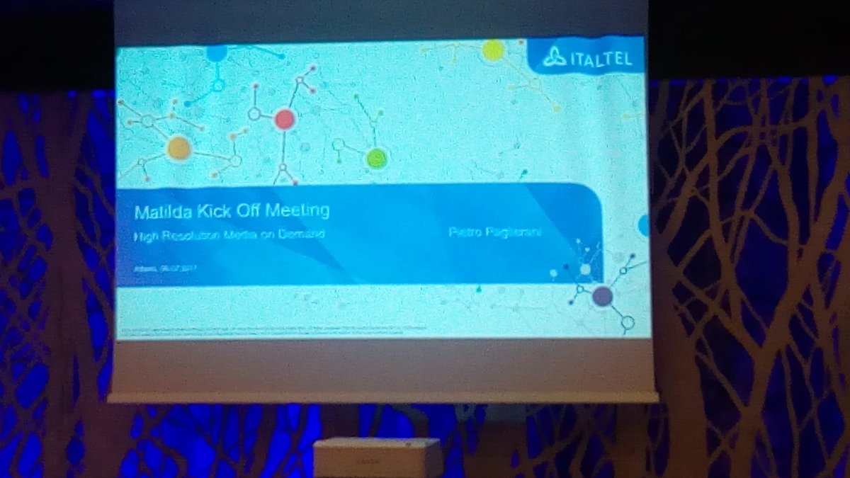 Second day of #MATILDA kick-off meeting. <a href="/Italtel/">Italtel</a> presenting <a href="/5GPPP/">5GPPP</a> pervasive video use case.