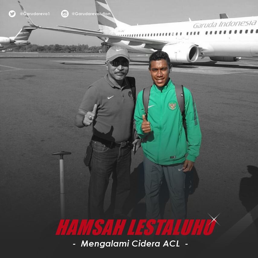 GarudaRevo1's tweet photo. BAD NEWS 'Again' 

Hamsah Lestaluhu Mengalami Cedera ACL, Yang Memaksanya Absen di Turnamen AFF U15 di Thailand 9 Juli mendatang. https://t.co/SjViOYRzNP