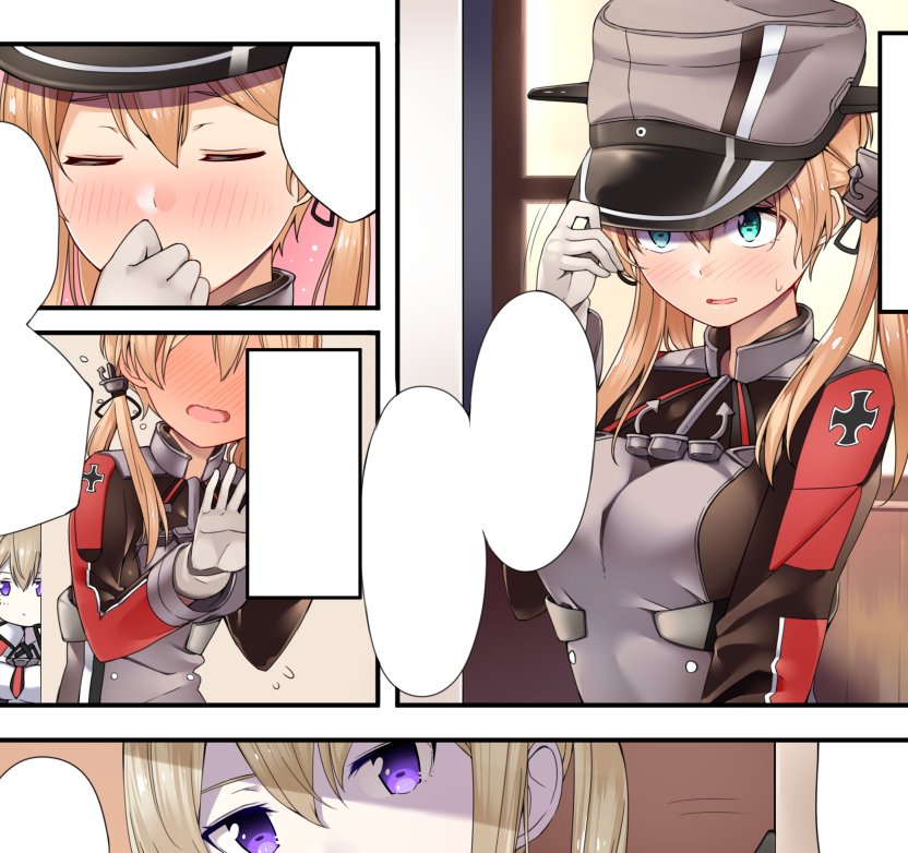 新刊に収録されるプリンツと北上さんの例の漫画です～
今回は割と1p漫画多めになりそうです😊 