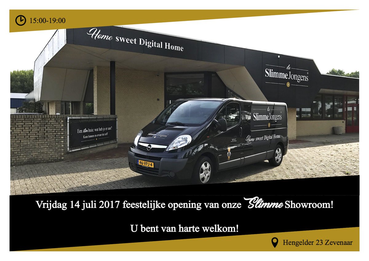 Vrijdag 14 juli is de opening van "De Slimme Jongens"
U bent van harte welkom.