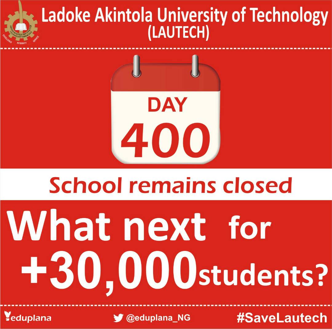 eduplanafound's tweet photo. Over 30,000 Students have been at home for 400 days, how much do we lose in keeping our young human capital idle? #SaveLautech @sgyemikale https://t.co/G4MOCD9BX6