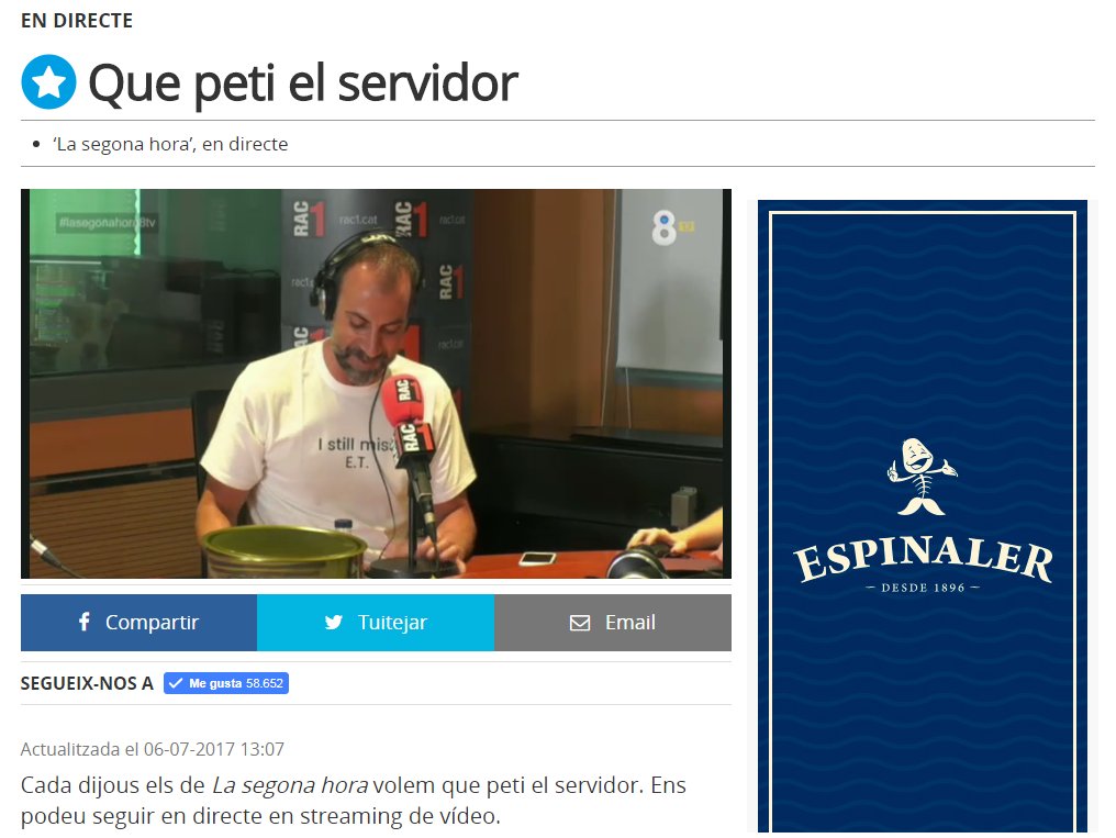 Jpitarch86's tweet photo. Estic veient la @lasegonahora amb vermouth Espinaler. https://t.co/E57Cu1u9X8