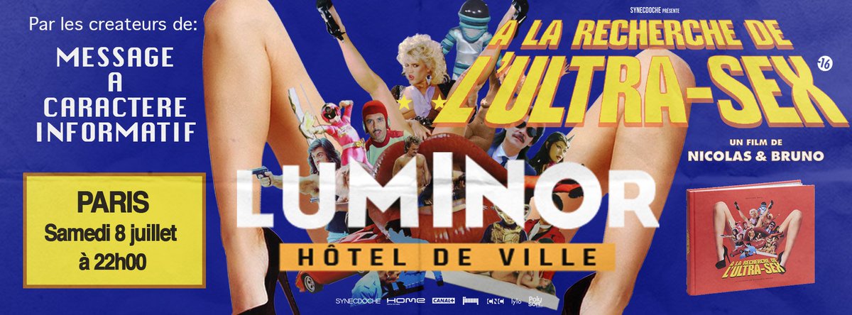 nicolas_charlet's tweet photo. À la Recherche de l'#Ultrasex is back in town!
Sam 8 juillet à 22h @LuminorHDV 
#ProdDistrib: @SynecdocheFilms 
#Flimvre: @EditionsNova https://t.co/5zfx7DYxdR