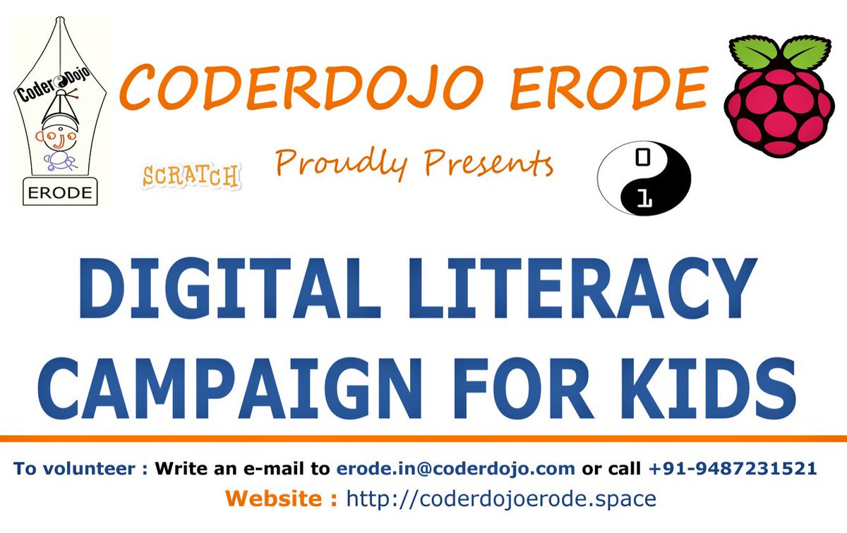 GauthRaj's tweet image. @CoderdojoErode starting a 3 stage #digital Literacy campaign tomorrow. Read more :- medium.com/@gauthamrajela… @JagritiYatra @OsamaManzar