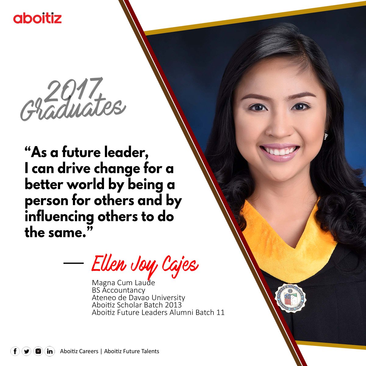 aboitiztalents's tweet photo. Congratulations, Aboitiz Scholars! Cheers and all the best to your next adventure! #AboitizBetterWorld https://t.co/GmnLXtKgoY