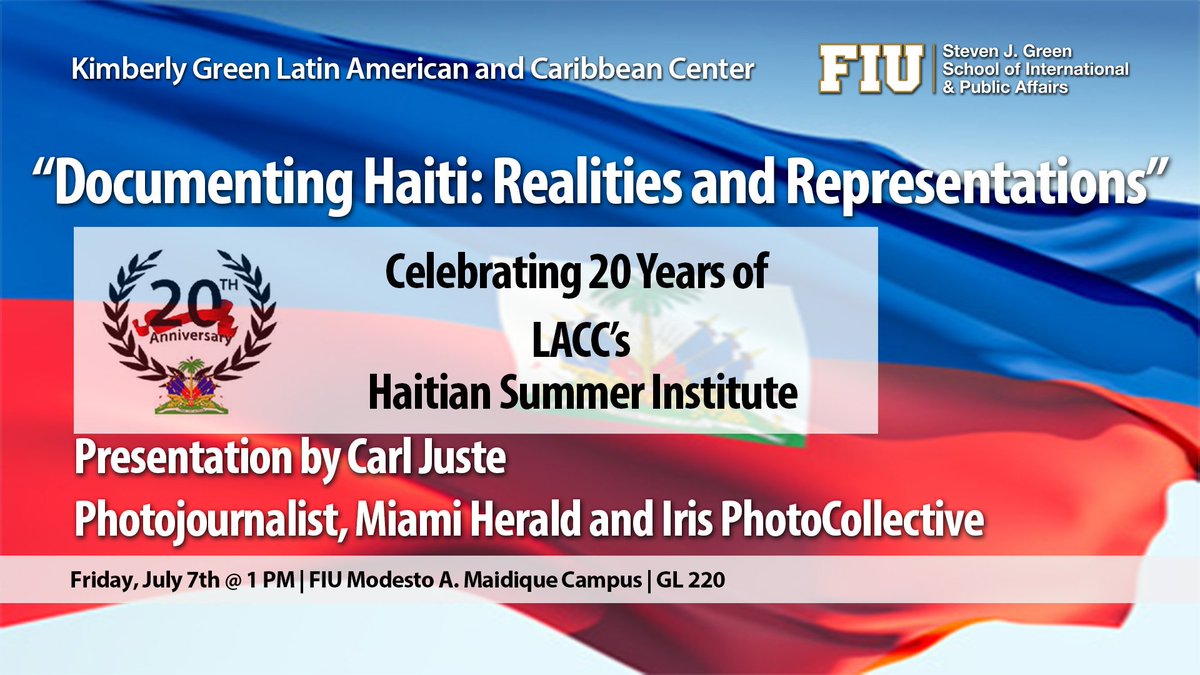 FIULACC's tweet photo. You've all learned to appreciate #diversity thru #CarlJuste #journalism, #images. Meet him tmrw @FIU 1pm GL220
@HSO_FIU #HSI @cjherald1 https://t.co/t79qKQ5WGd