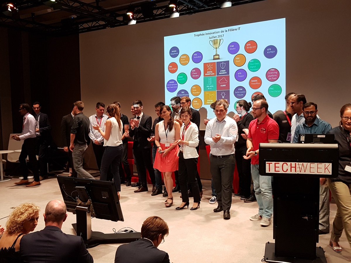 DumesnilP's tweet photo. #TechWeekSG : les lauréats des trophées innovation de la Filière SI https://t.co/LUdGsnotro