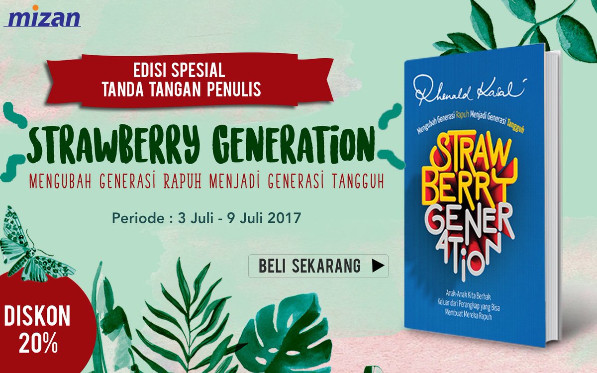 Expose_com's tweet photo. Sudah pesankah?
Buruan lho, persediaan terbatas.
Pesan langsung di toko buku online langganan kamu #StrawberryGeneration https://t.co/wkuyNfNhT3