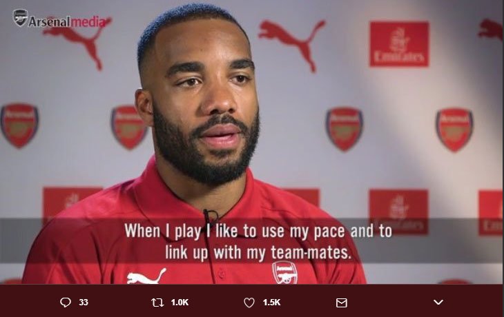 fiberkshire's tweet photo. When I play I like to make excuses for lack of fitness and blame my team mates for not reading the through ball. #Lacazette #wheniplay https://t.co/rnlaxAR6Hn