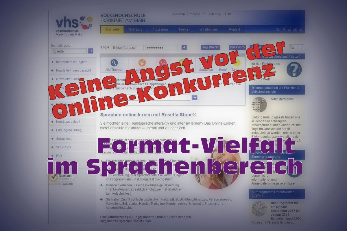 #vhsTalk am 12.7., 12:30–13 Uhr:  Neue Formate im Sprachenbereich neben "Rosetta Stone®". vhstalk.de mit <a href="/eklotmann/">Eva Klotmann</a> <a href="/Momafrieda/">M. M. F. Schwidde</a>