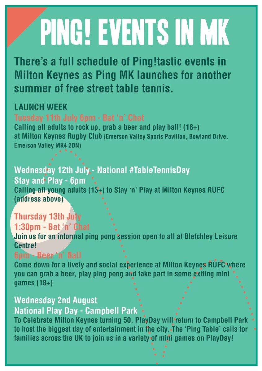 Morning! It's launch week for <a href="/mk_ping/">Ping! MK</a> so what better excuse to get outdoors and play! #PING2017 #pingpong #free #fun