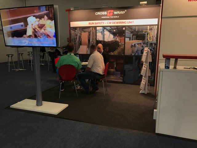CrossWrapLtd's tweet photo. Crosswrappers at the Zellcheming EXPO! We have been introducing CW Dewiring machine for pulp &amp; paper industry and exploring new customers. https://t.co/Sl4ZDYJJKW