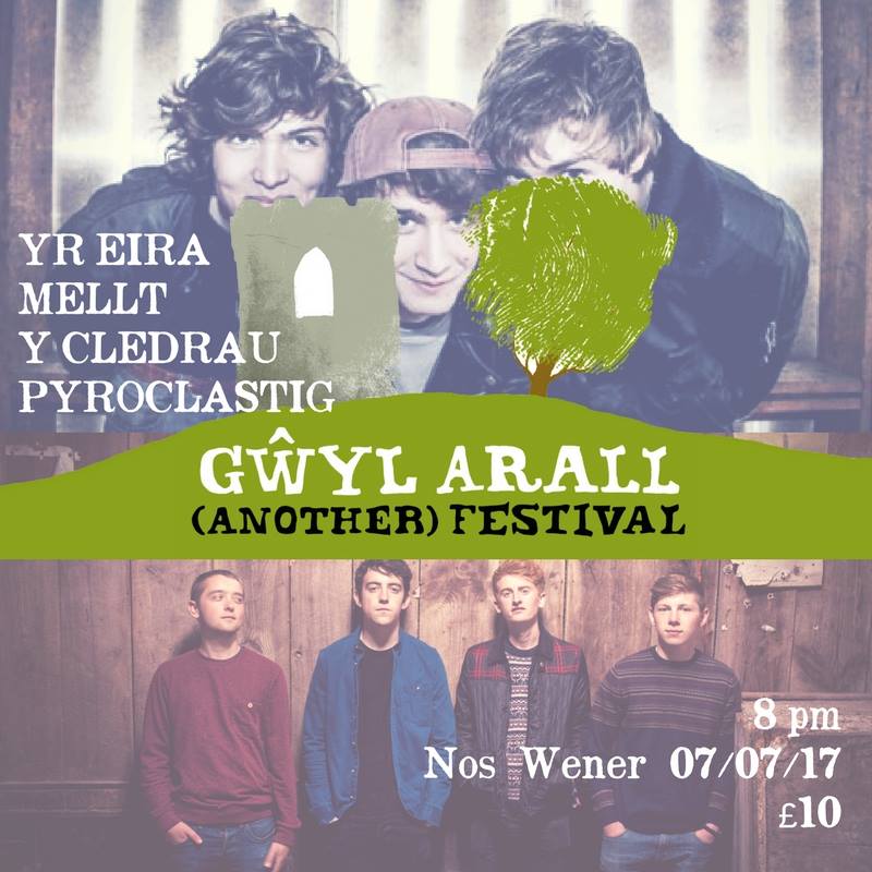YR EIRA (@yr_eira) on Twitter photo Mae <a href="/GwylArall/">Gŵyl Arall</a> yn dechrae heddiw!
Dewch draw i <a href="/MarketHallDre/">Market Hall</a> i'n gweld ni'n chwarae caneuon oddi ar yr Albym nos fory!
Toddi - Allan Fory Mae <a href="/GwylArall/">Gŵyl Arall</a> yn dechrae heddiw!
Dewch draw i <a href="/MarketHallDre/">Market Hall</a> i'n gweld ni'n chwarae caneuon oddi ar yr Albym nos fory!
Toddi - Allan Fory
