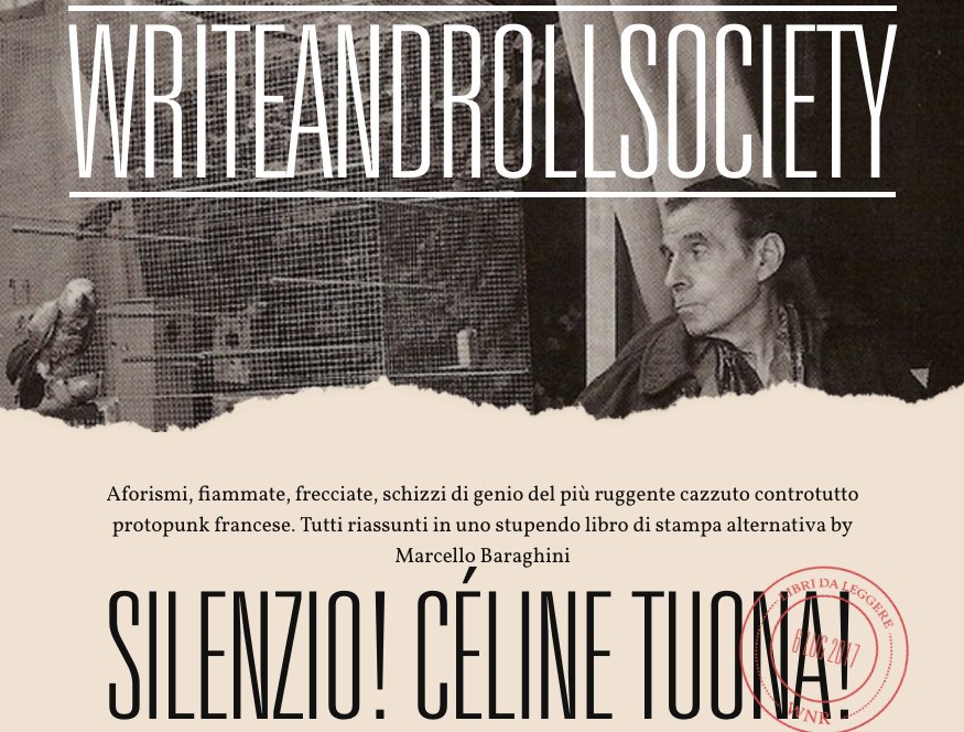 writeandroll's tweet photo. "#Céline non esiste più, i miei #libri non si vendono più, dicono che sono superato" https://t.co/QjzqVlbHFQ https://t.co/aNsQ5C5Nvv