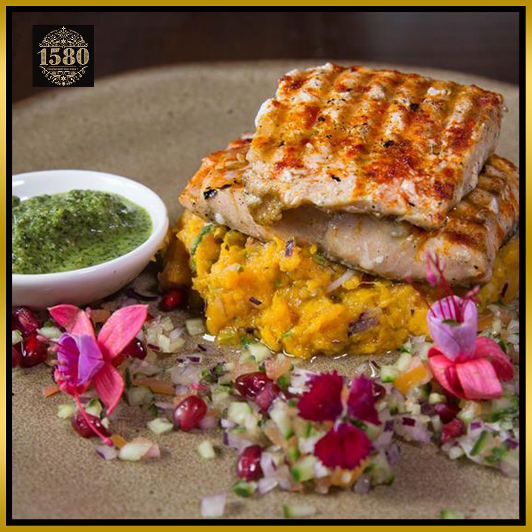 1580Restaurant's tweet photo. Our Tawa Salmon Fillet is as delicious as it is colourful! Experience India in every bite.#tawa #salmon #fillet #fish #1580Restaurant #india https://t.co/xB1IUX1KJK
