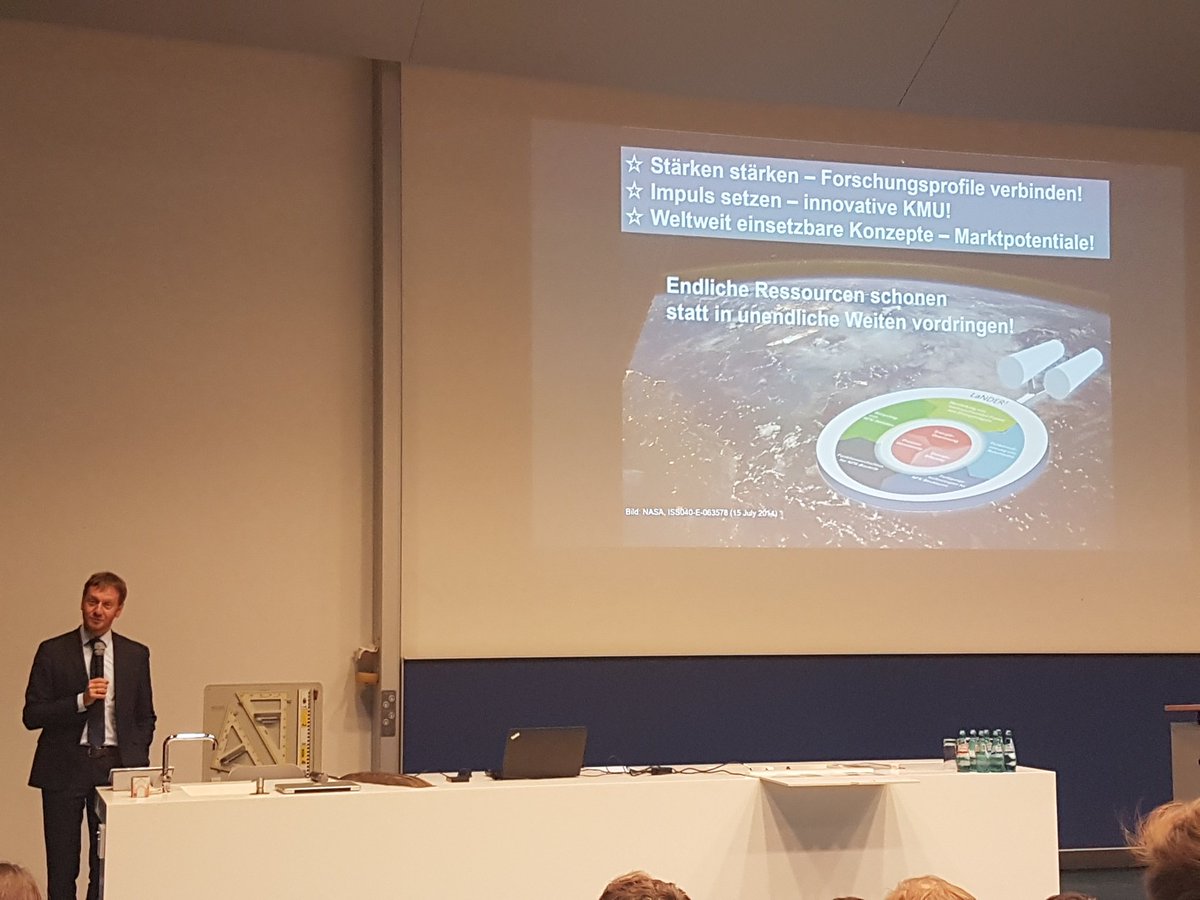 EAD_Group's tweet photo. LaNDER3 ist taking off - kickoff for the research project in Zittau, here Michael Kretschmer giving his welcome speech https://t.co/rygLqojBVx