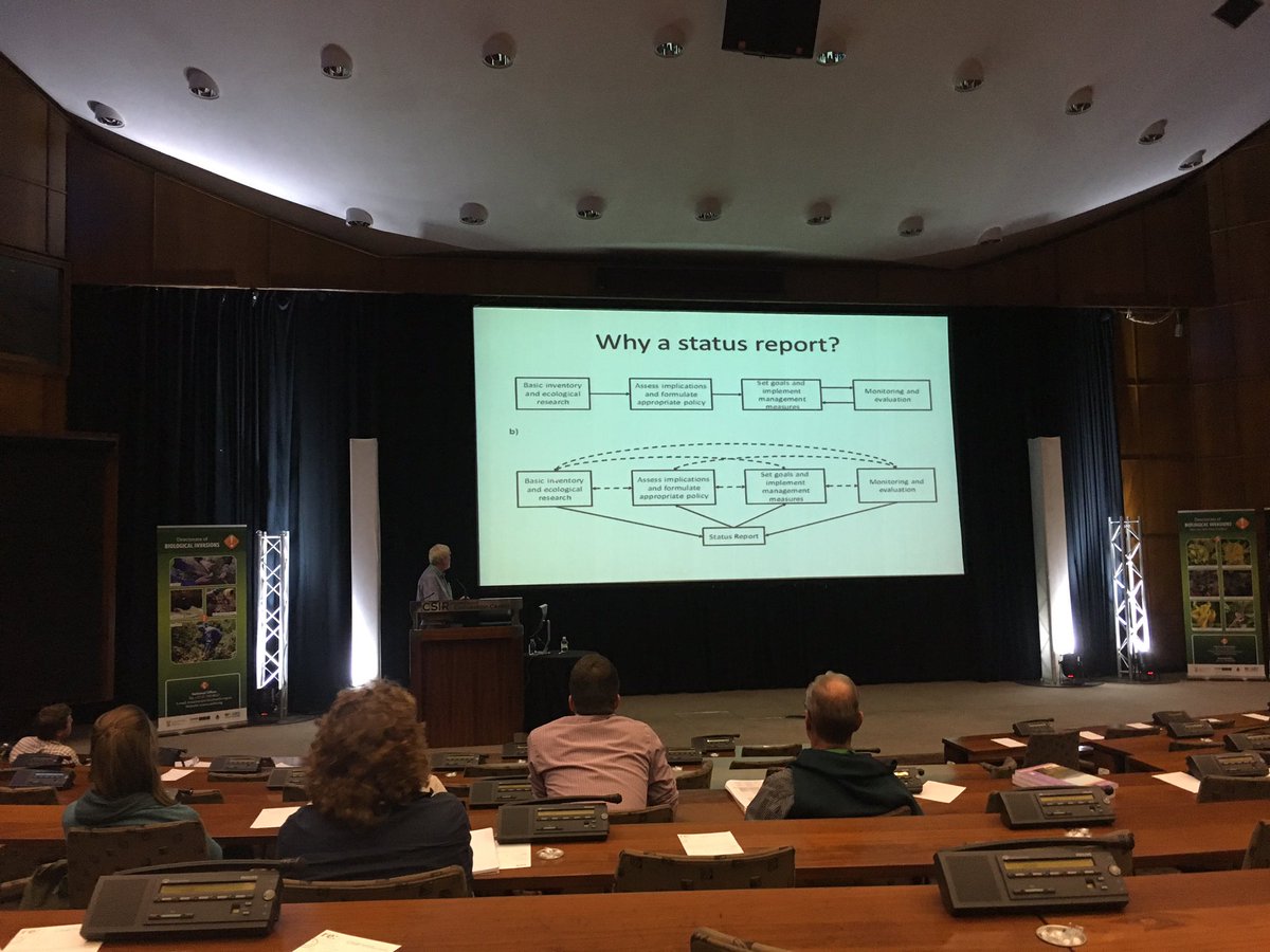 InvasionScience's tweet photo. Brian van Wilgen updates us on SA's first National Status Report on Biological Invasions. A first in the world? #essazssa2017 @SANBI_ZA https://t.co/8oAUQqY6ha