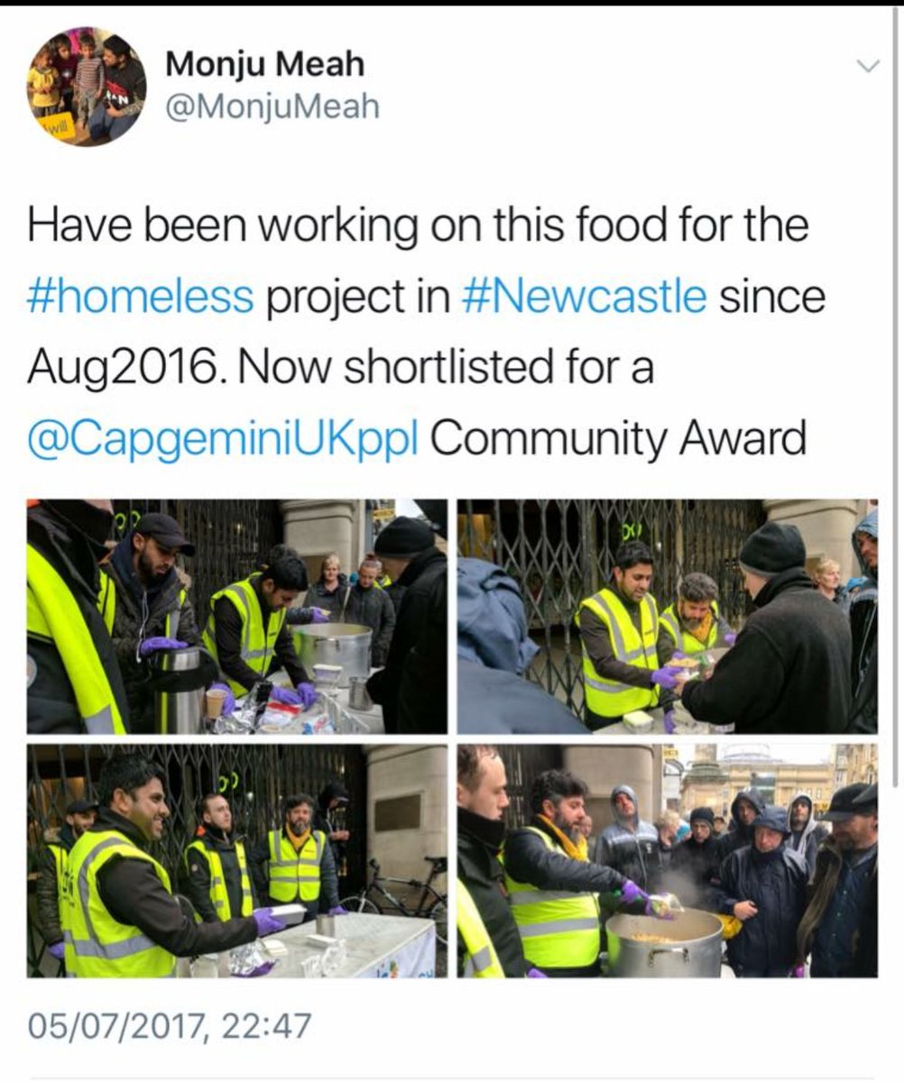 nufcfoodbank's tweet photo. Congrats to @MonjuMeah - a 🌟 #NUFC volunteer who has been shortlisted for an award for helping Newcastle’s homeless! https://t.co/2gZ2W2WsVK