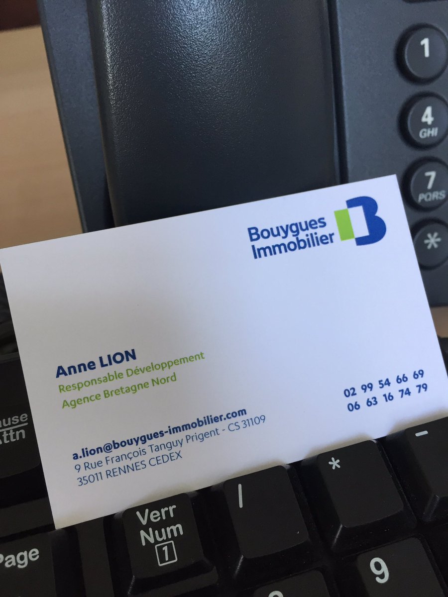 Nouvelle carte de visite : Responsable Développement <a href="/Bouygues_Immo/">Bouygues Immobilier</a> #tropcontentedemonnouveaujob