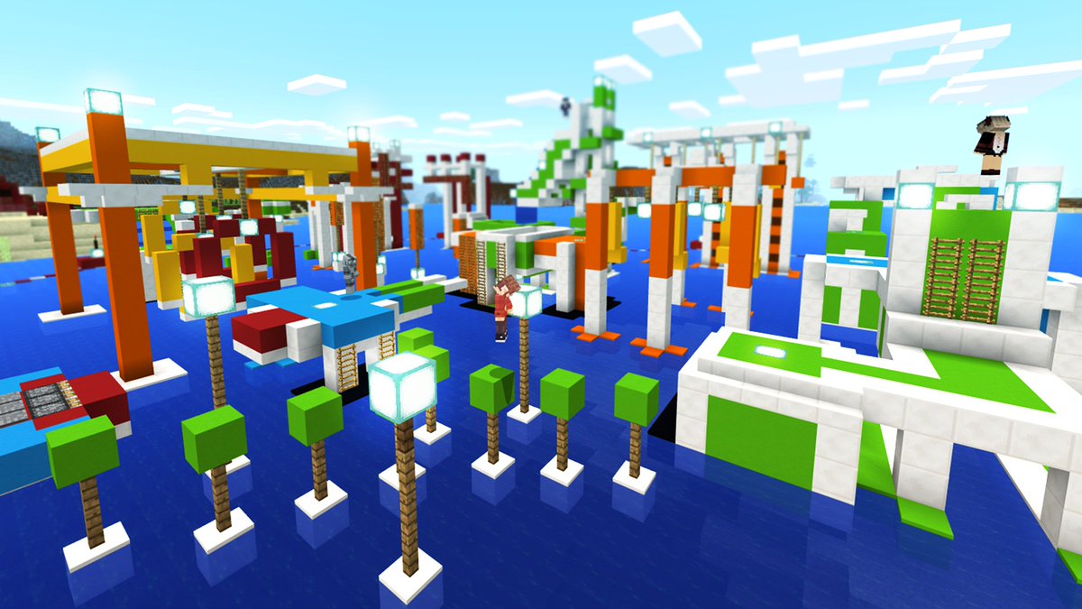 Minecraft's tweet photo. Launching today: new maps and minigames for Marketplace! Each packed full of summery fun!
https://t.co/8sdC9rU9O4 https://t.co/R0RaewbJ6y
