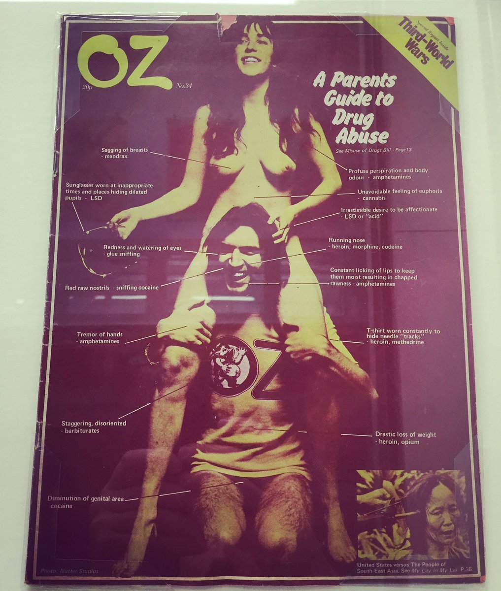 theewhitedove's tweet photo. We are watching: OZ in London exhibition- ending next week go see it! #chelseaspace #ozmagazine #oz https://t.co/vvlaYuUA24
