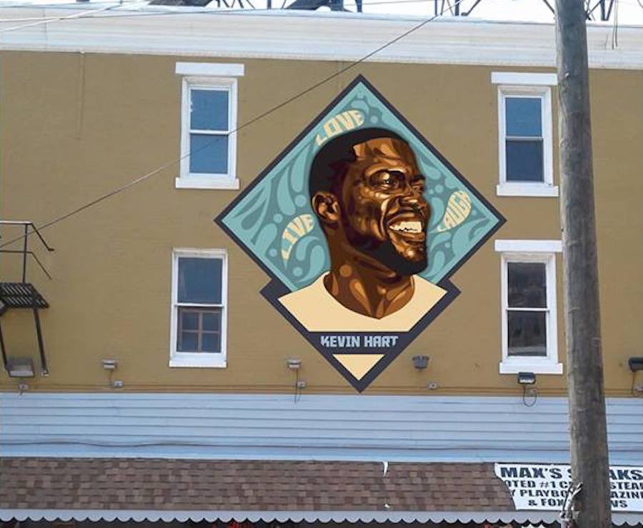 Happy Birthday to Kevin Hart ! 

The mural at Max\s steaks in Philadelphia is dope !! 