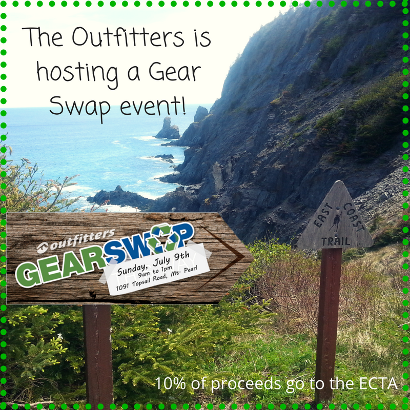 EastCoastTrail's tweet photo. @Theoutfittersnl is hosting a Gear Swap this Sunday! 10% of proceeds will be donated to the ECTA😁 More info here: https://t.co/h8sPu5g9XK https://t.co/LXxEFrIWkh