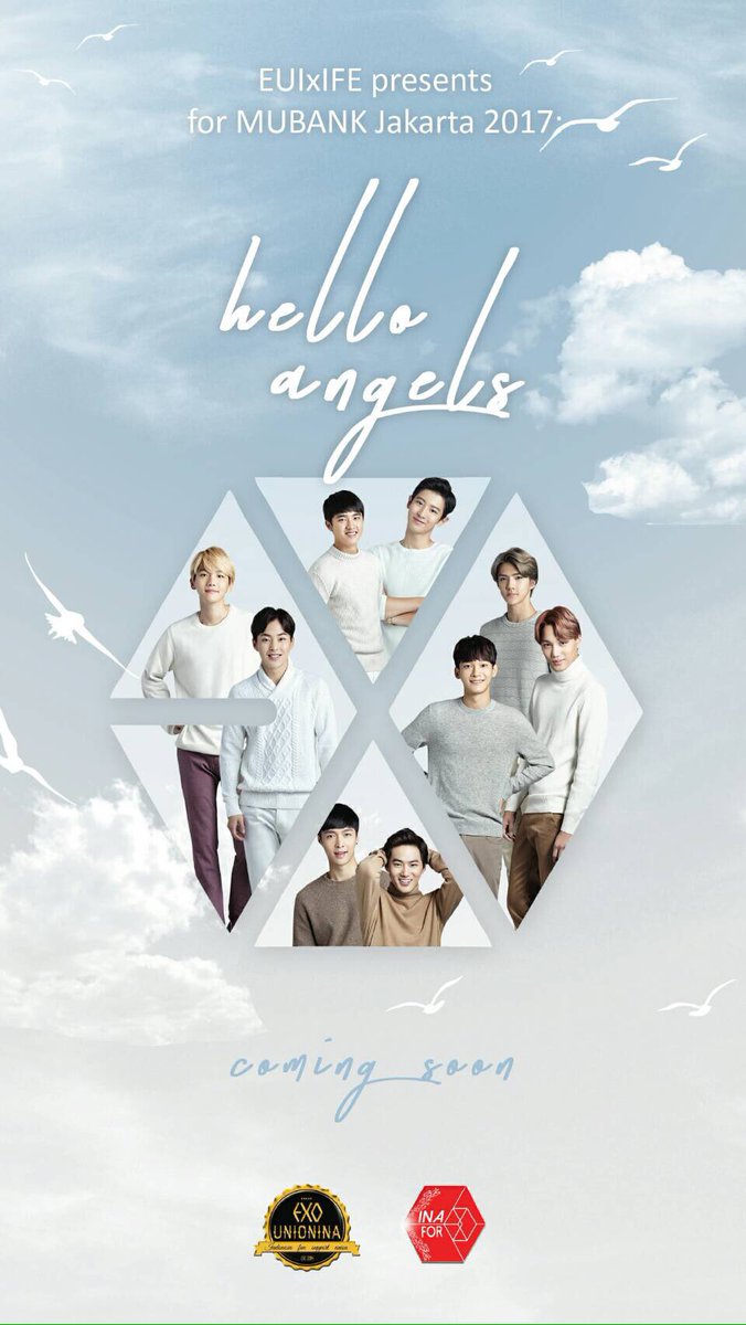 INAForEXO's tweet photo. COMING SOON
@EXOUNIONINA x @INAFOREXO #EUIxIFE
#MUBANKinJakarta2017 Project - Hello Angels~
Are you ready? https://t.co/HLwVxmPf3w